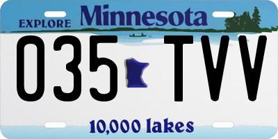 MN license plate 035TVV