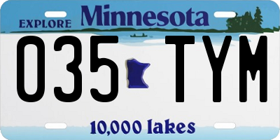 MN license plate 035TYM