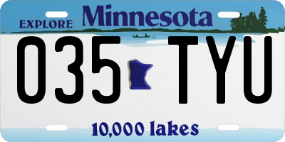 MN license plate 035TYU