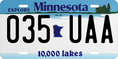 MN license plate 035UAA