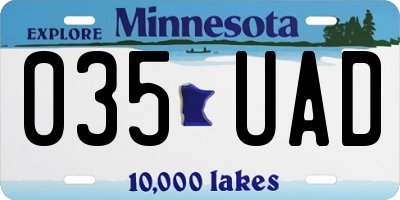 MN license plate 035UAD