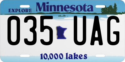 MN license plate 035UAG