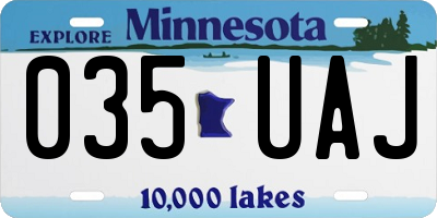 MN license plate 035UAJ