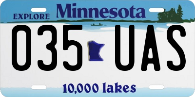 MN license plate 035UAS