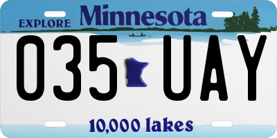 MN license plate 035UAY