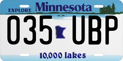 MN license plate 035UBP