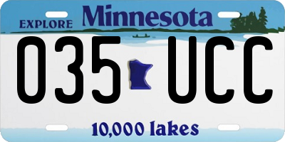 MN license plate 035UCC