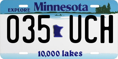 MN license plate 035UCH