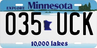 MN license plate 035UCK