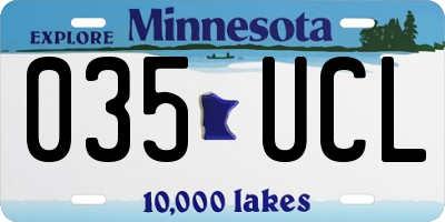MN license plate 035UCL