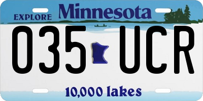 MN license plate 035UCR