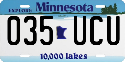 MN license plate 035UCU