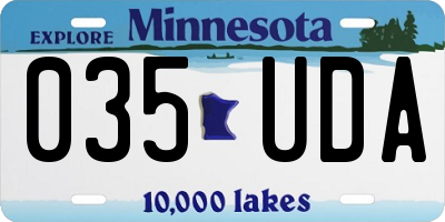 MN license plate 035UDA