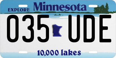 MN license plate 035UDE