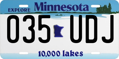 MN license plate 035UDJ