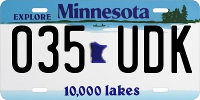 MN license plate 035UDK