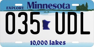 MN license plate 035UDL