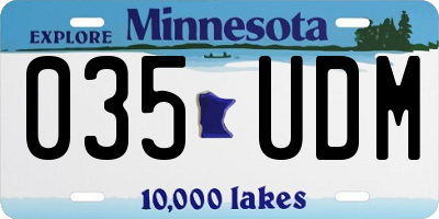 MN license plate 035UDM