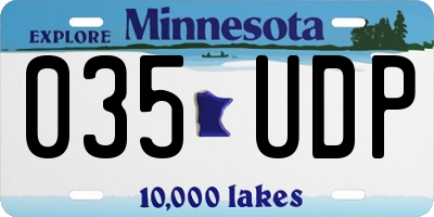MN license plate 035UDP
