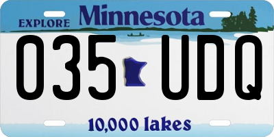 MN license plate 035UDQ