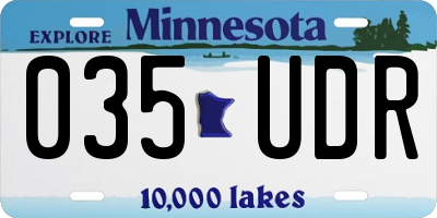 MN license plate 035UDR