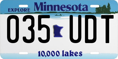 MN license plate 035UDT