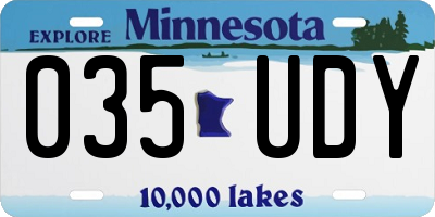 MN license plate 035UDY