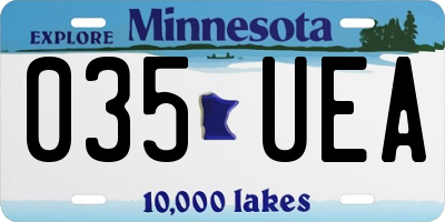 MN license plate 035UEA