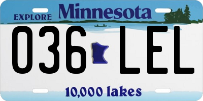 MN license plate 036LEL