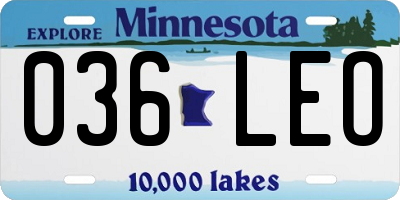MN license plate 036LEO