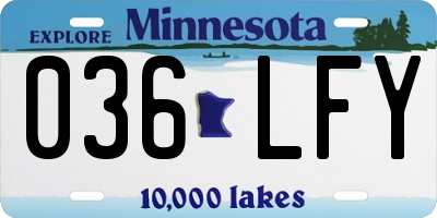 MN license plate 036LFY