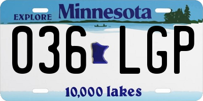 MN license plate 036LGP