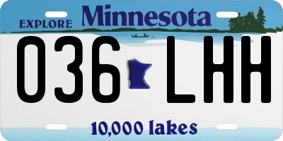 MN license plate 036LHH