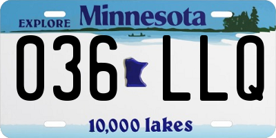 MN license plate 036LLQ