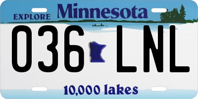 MN license plate 036LNL