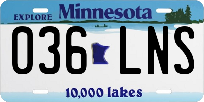 MN license plate 036LNS