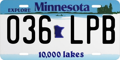 MN license plate 036LPB