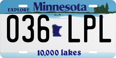 MN license plate 036LPL