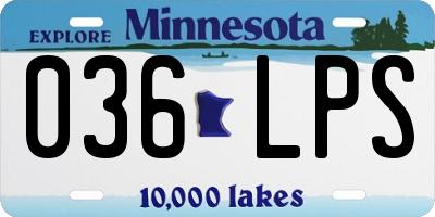 MN license plate 036LPS