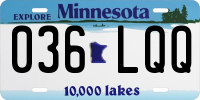 MN license plate 036LQQ