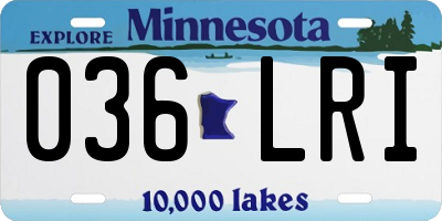 MN license plate 036LRI