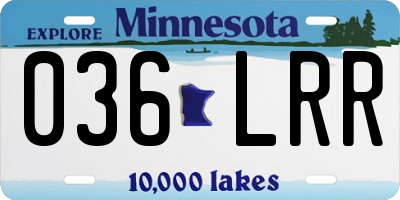 MN license plate 036LRR