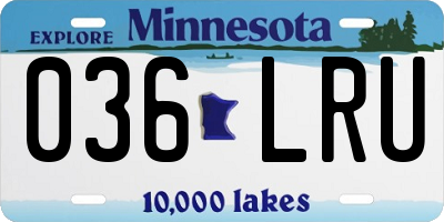 MN license plate 036LRU