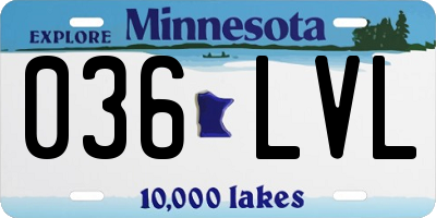 MN license plate 036LVL