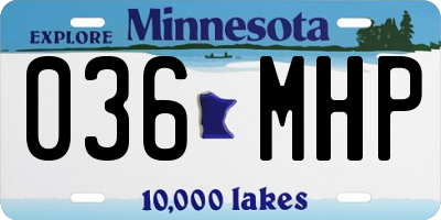 MN license plate 036MHP