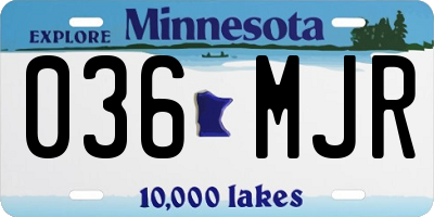 MN license plate 036MJR