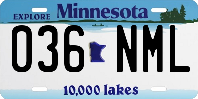 MN license plate 036NML