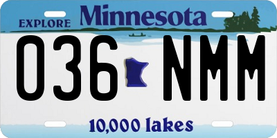 MN license plate 036NMM