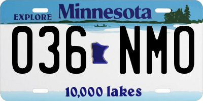 MN license plate 036NMO