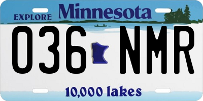 MN license plate 036NMR